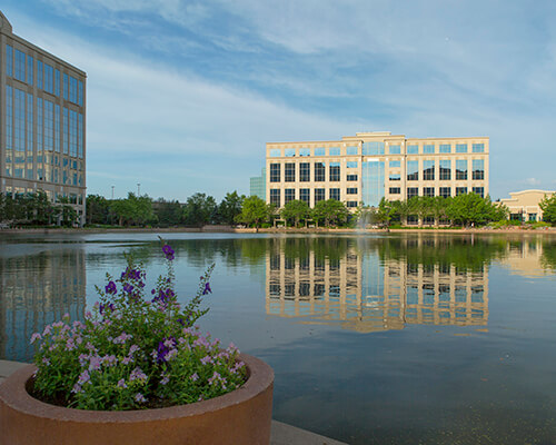 Centennial Lakes Office Park and pond