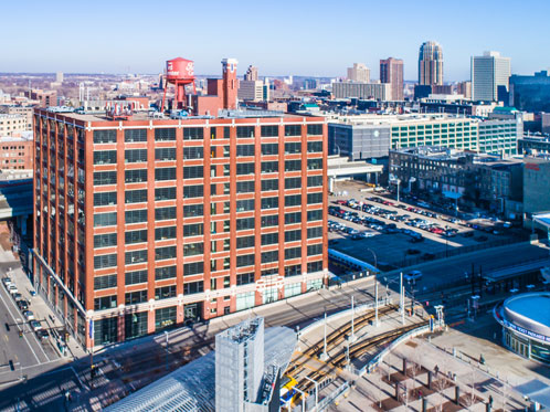 Aerial shot of Ford Center