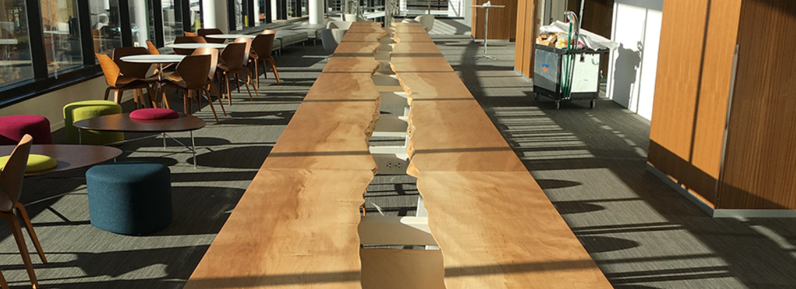 WFTH Repurposed conference table in Be The Match