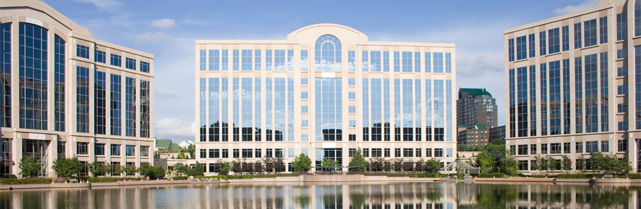 Outside of the Centennial Lakes buildings