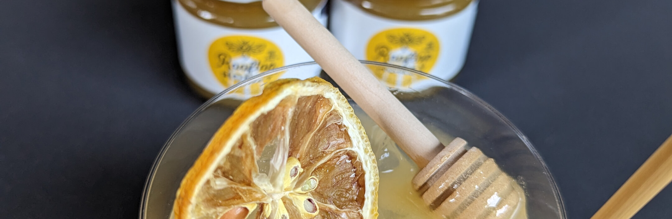 Sturring honey in a bowl