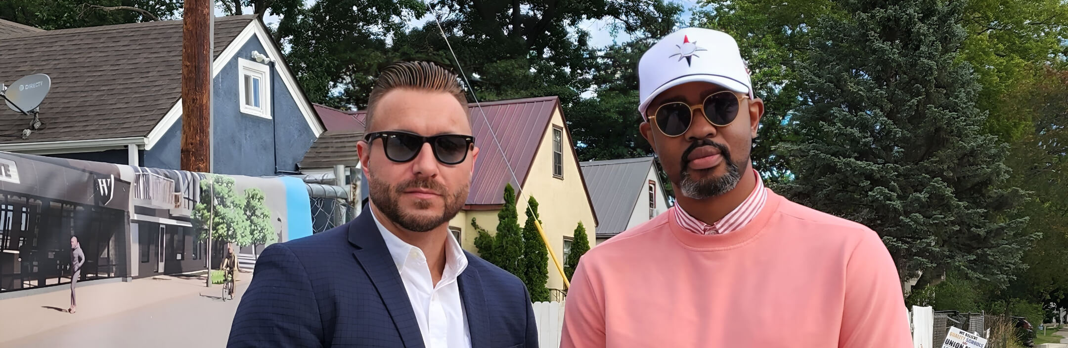 Two people in sunglasses posing for the camera