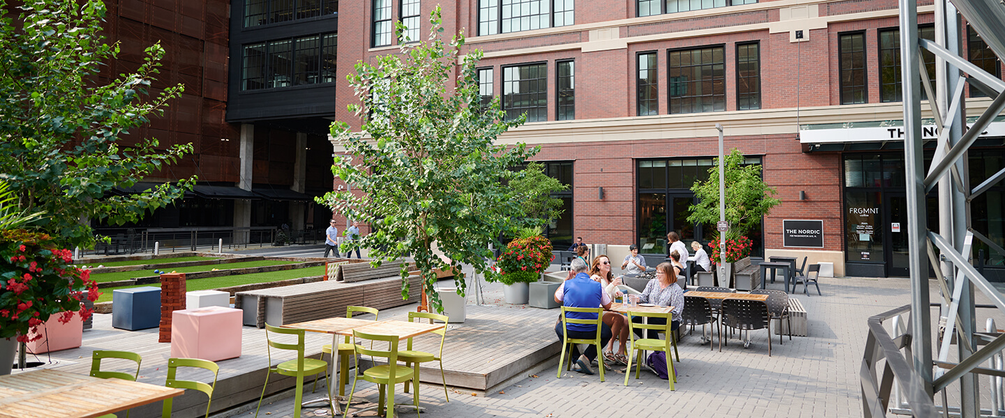 The patio at The Nordic