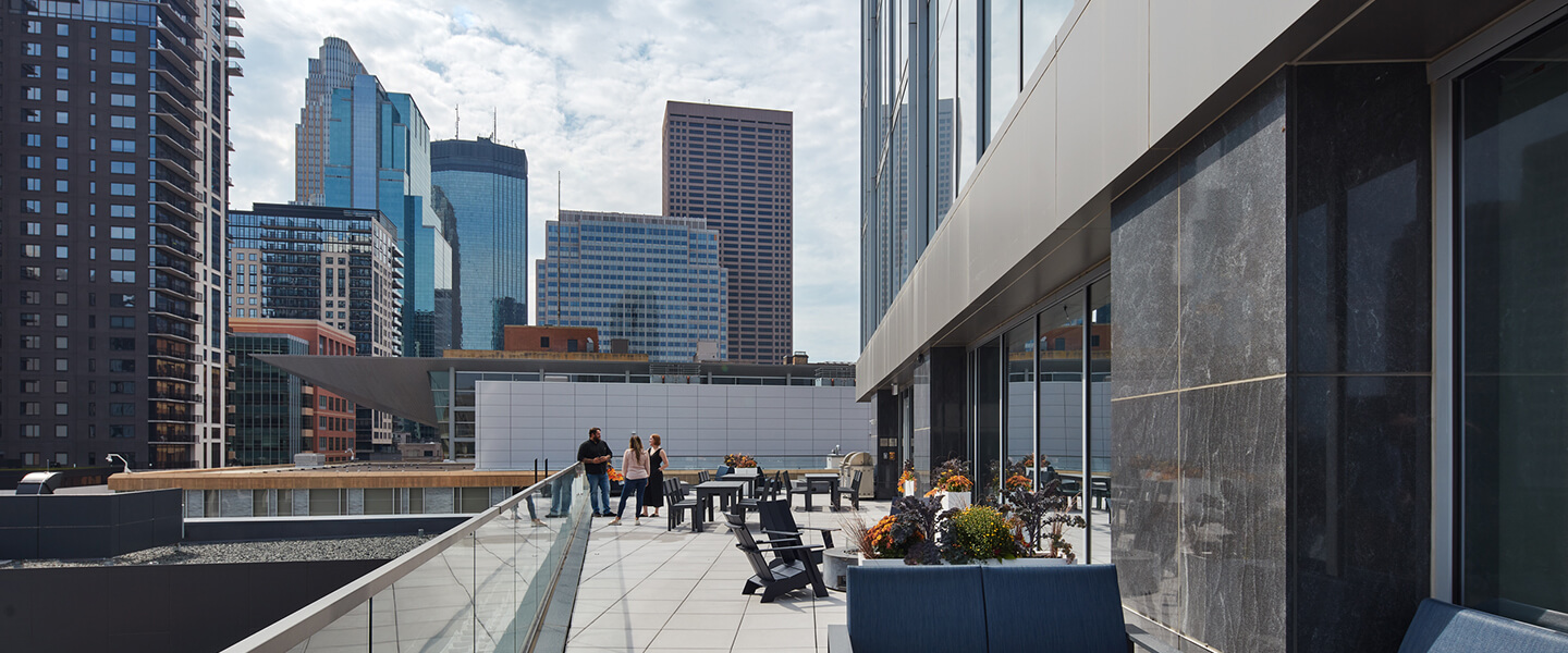 Outdoor patio of the RBC Gateway