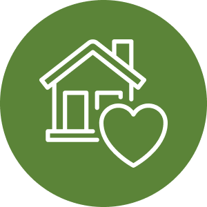 icon of a house and a heart